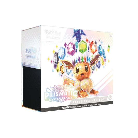 Estuche de Caja de Entrenador Élite Evoluciones Prismáticas de JCC Pokémon (10 Cajas de Entrenador Élite)