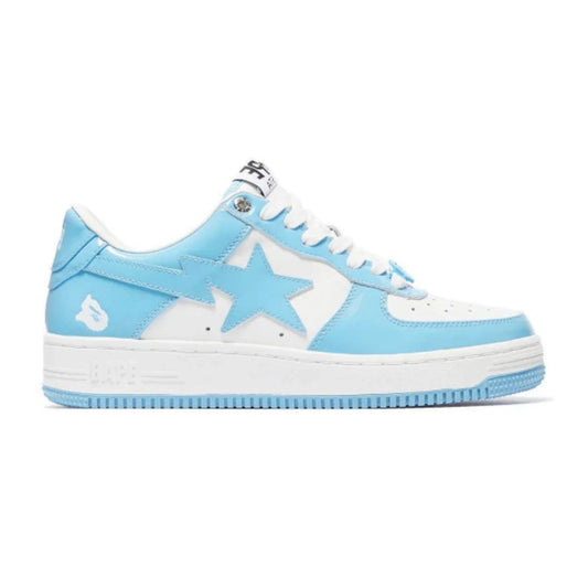 Bape Sta Lackleder Blau Weiß 