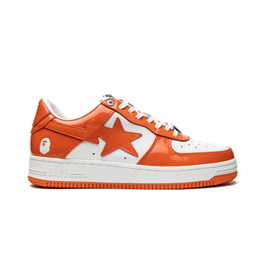 Bape Sta Lackleder Orange Weiß