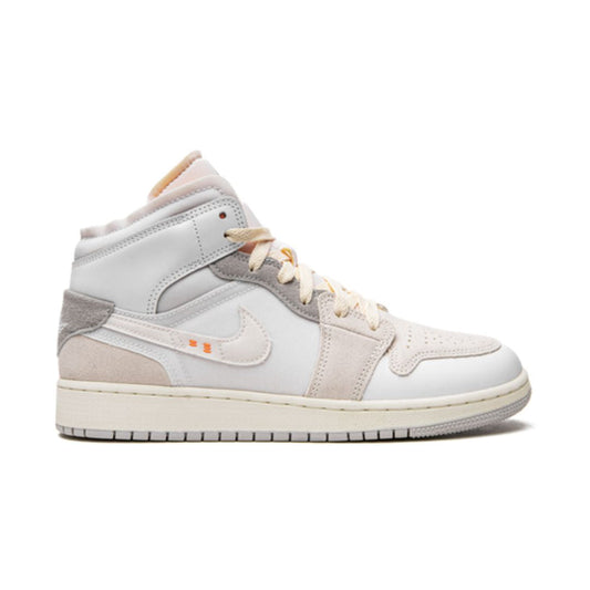 Jordan 1 Mid Craft Inside Out Weiß Grau