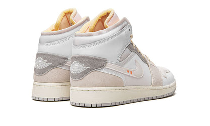 Jordan 1 Mid Craft Inside Out Weiß Grau