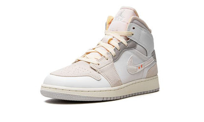 Jordan 1 Mid Craft Inside Out Weiß Grau