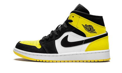 Jordan 1 Mid Yellow Toe Schwarz 