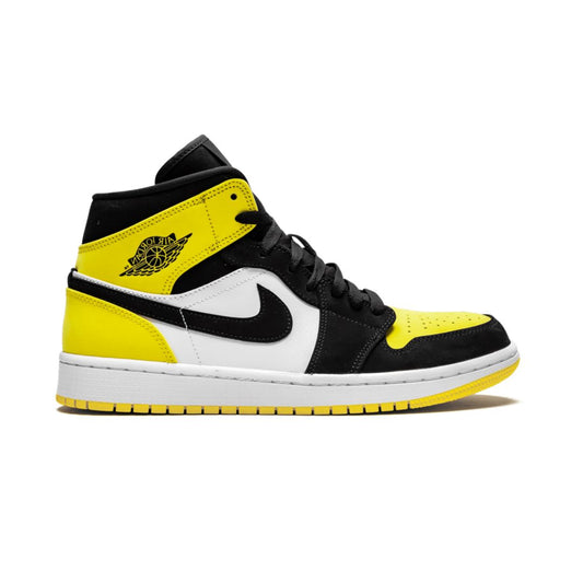 Jordan 1 Mid Yellow Toe Schwarz 