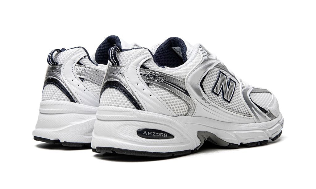 New Balance 530 Blanco Plata Azul Marino 