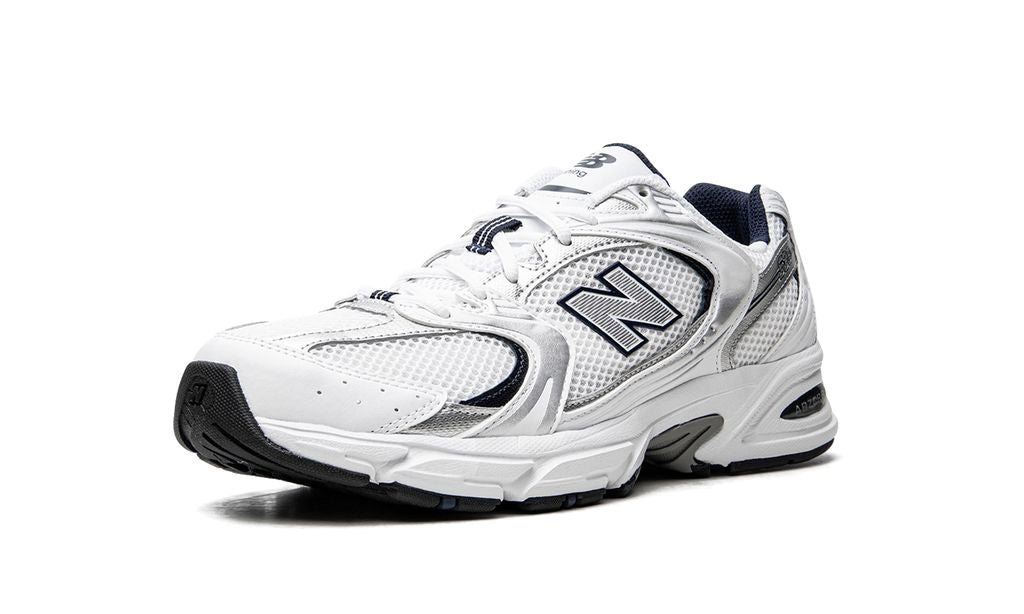 New Balance 530 Blanco Plata Azul Marino 