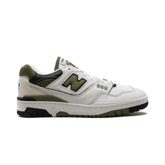 New Balance 550 Blanco/Olivino Oscuro