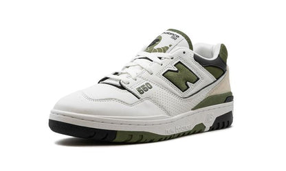 New Balance 550 Blanco/Olivino Oscuro