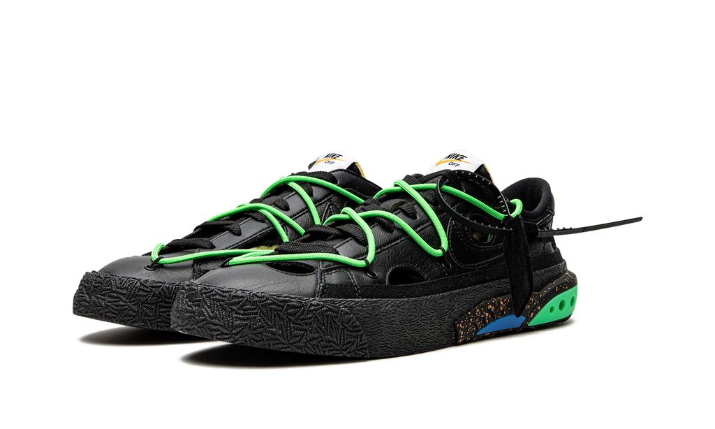Nike Blazer Low Off-White Schwarz Electro Grün