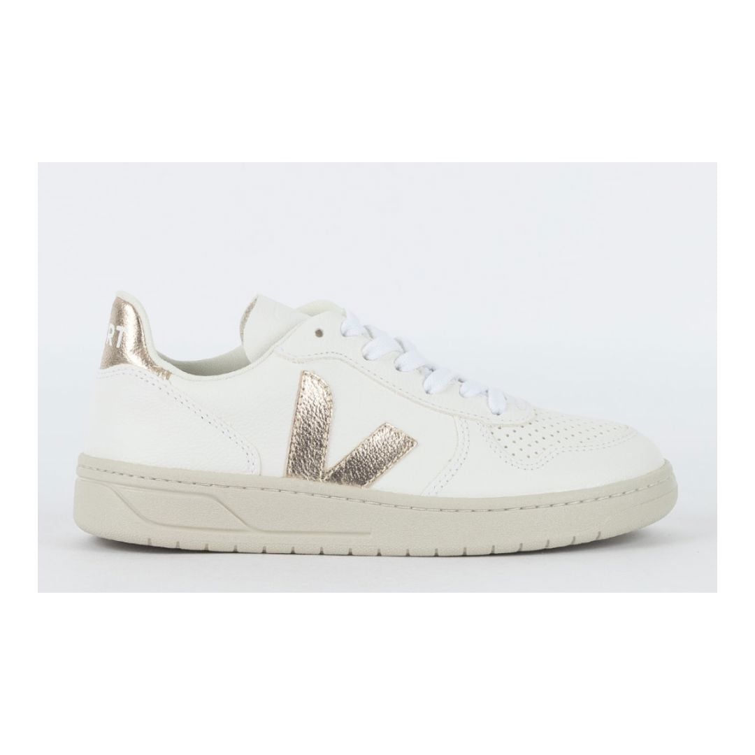 Veja Schuhe V-10 Chromefree Extra White Platine
